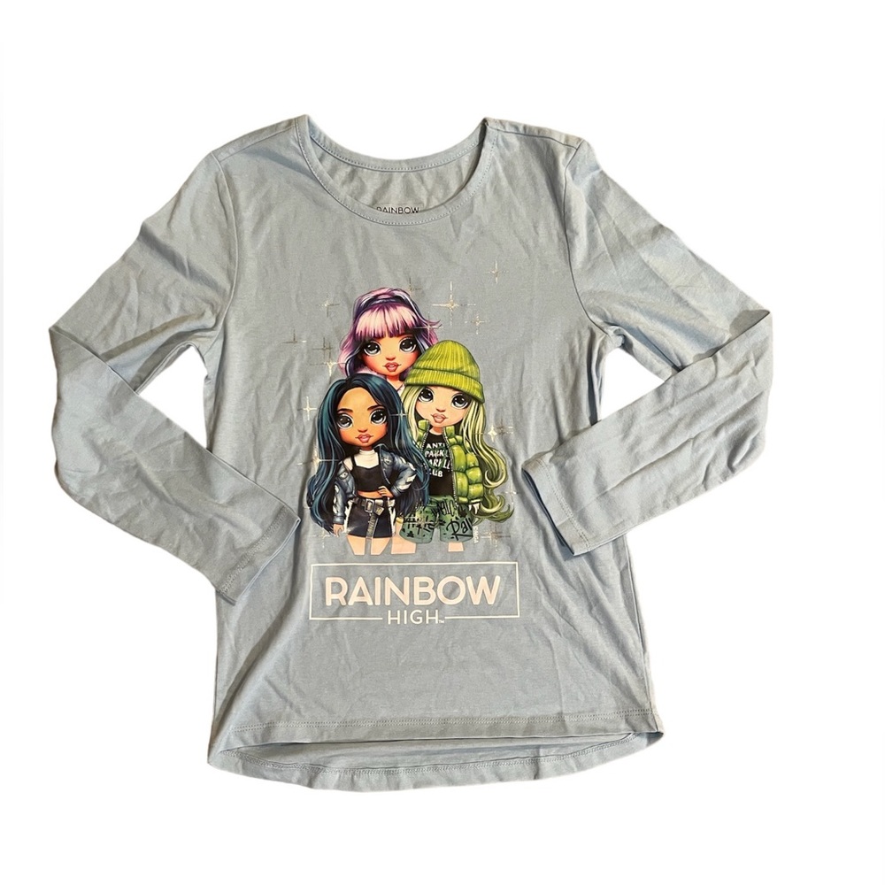 Rainbow high girls pale blue t-shirt - size 7/8